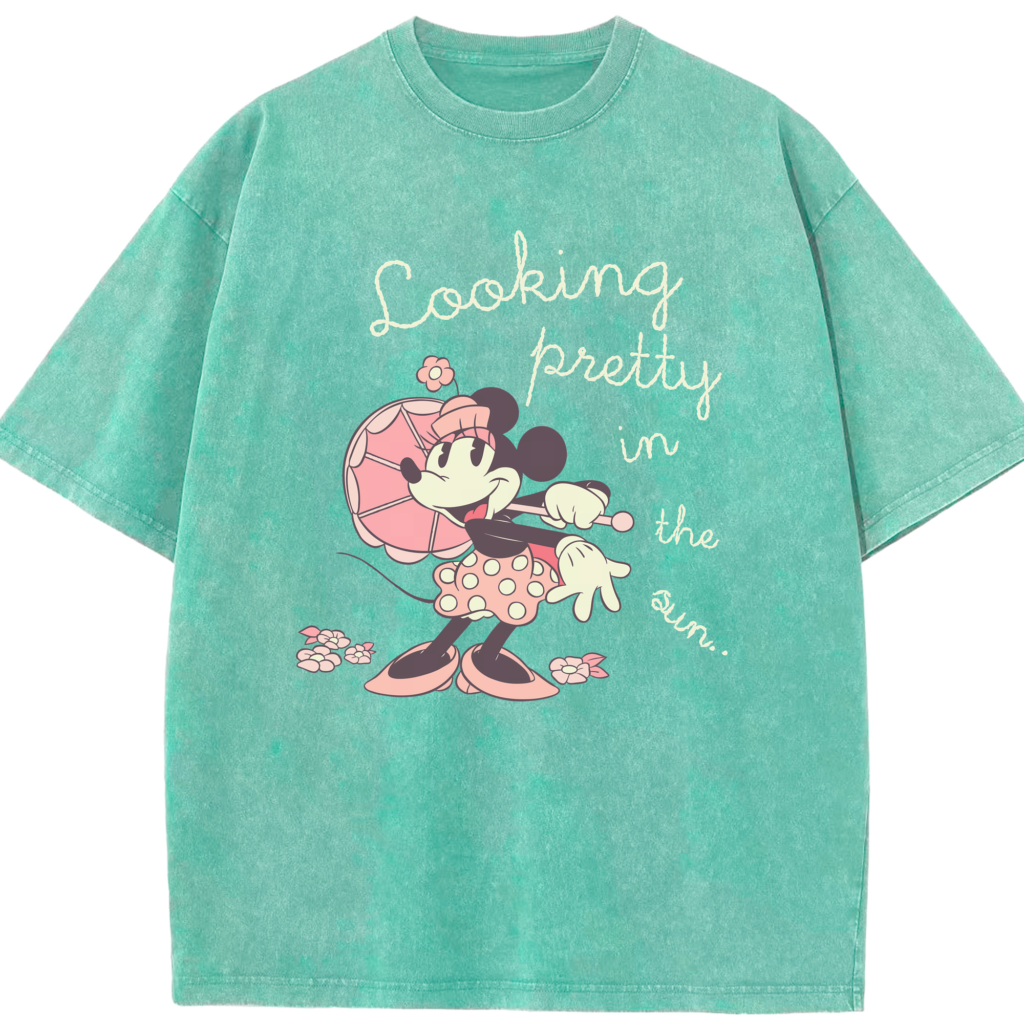 （画像用） ミッキーマウス Mickey Mouse 綿100% ヴィンテージ風 半袖Tシャツ（フロントプリント）